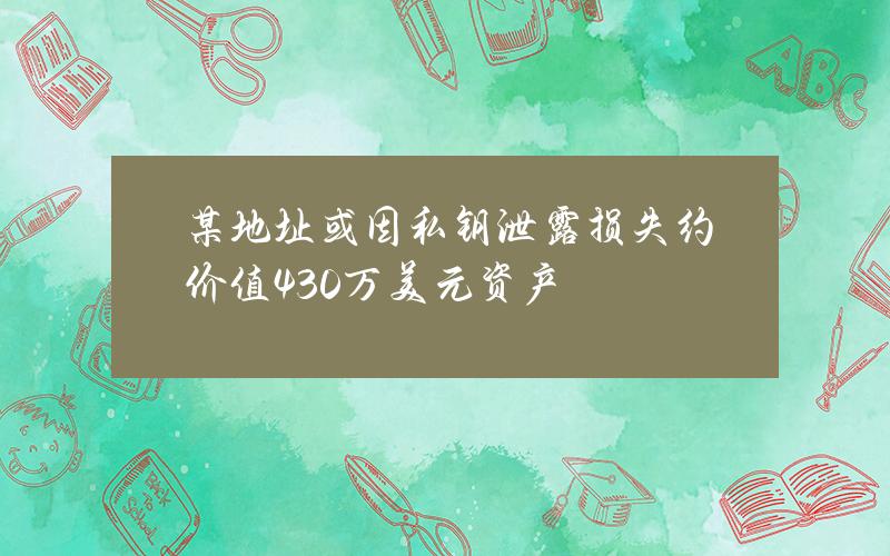 某地址或因私钥泄露损失约价值430万美元资产