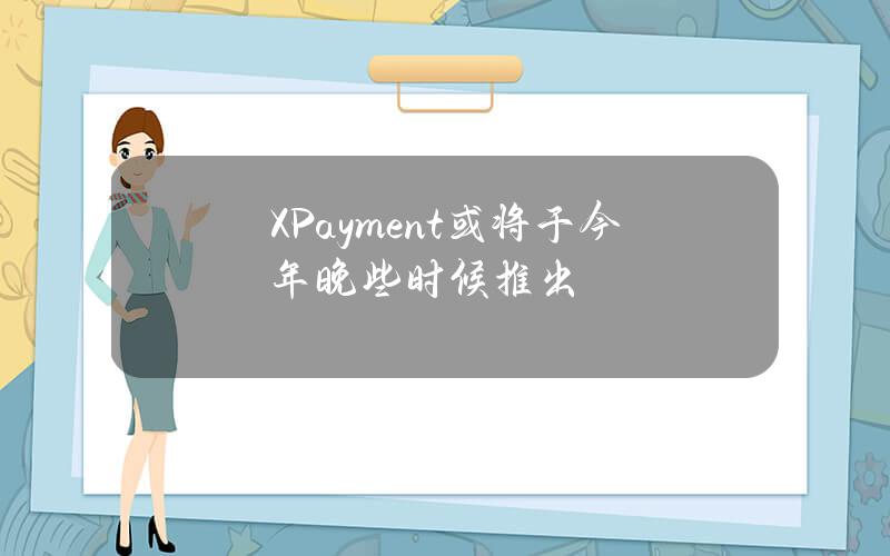 XPayment或将于今年晚些时候推出